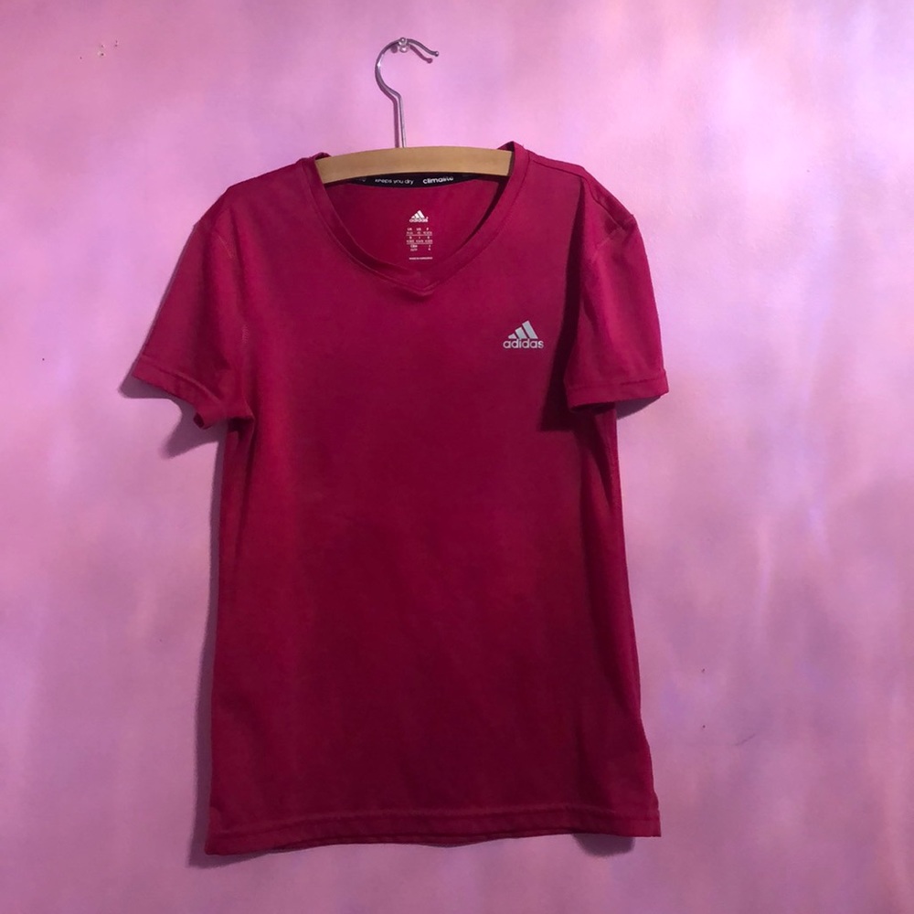 Adidas V-neck dry fit work out T